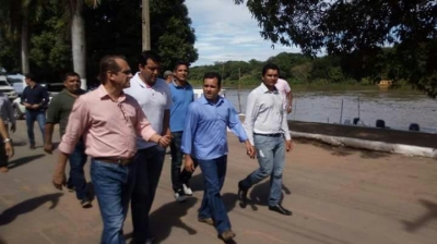 Secretario da Secid Wilson Santos e Deputado Allan Kardec em visita a Barão
