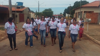 A Secretaria Municipal de Assistência Social e CRAS participaram juntos na Campanha de Prevenção ao Câncer de Mama e do Colo do útero realizado pela Secretaria Municipal de Saúde - Outubro Rosa