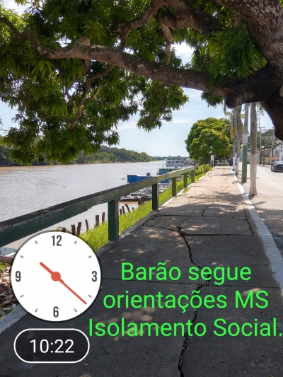 BARÃO SEGUE ORIENTAÇÕES DO MINISTÉRIO DA SAÚDE POR ISOLAMENTO SOCIAL